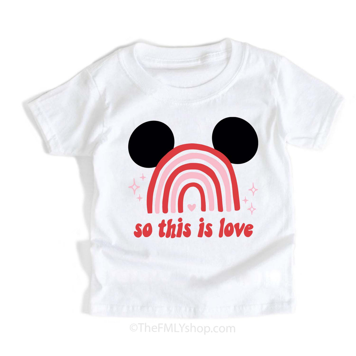 So This Is Love Rainbow Mickey Tee, Kids Size