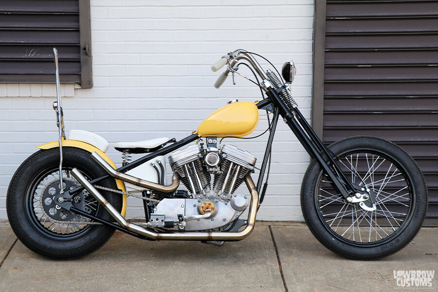 This custom Sportster was built for Emma's stature.