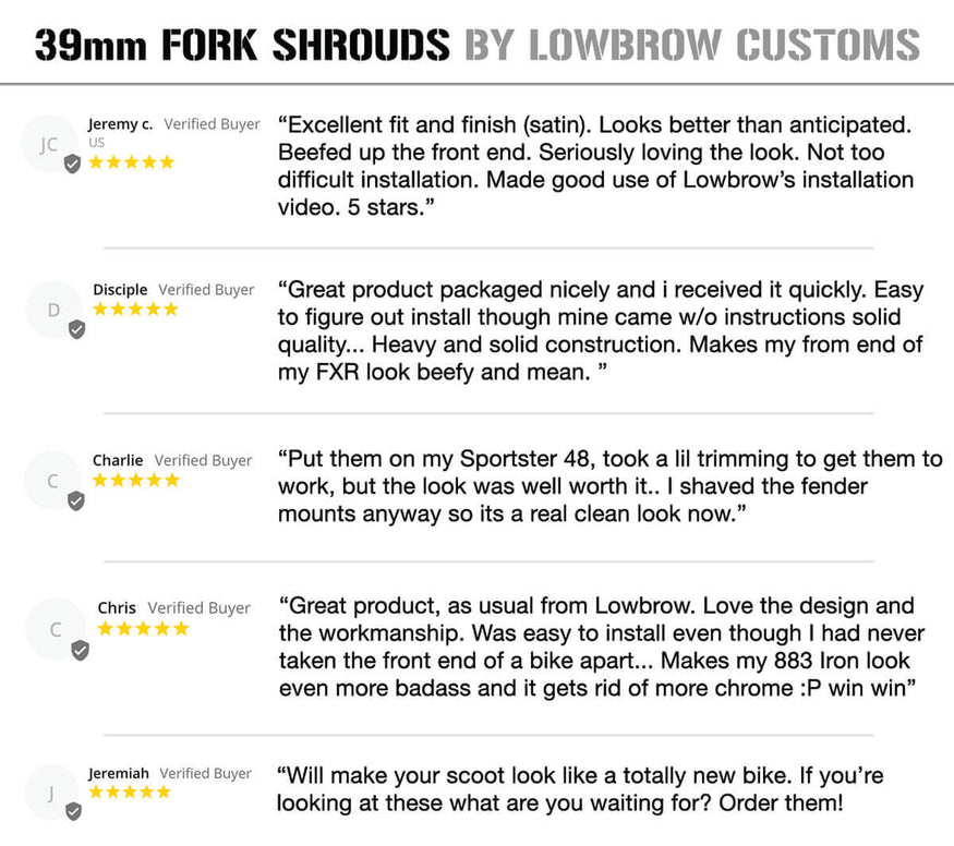 Lowbrow Customs 39mm Fork Shrouds review