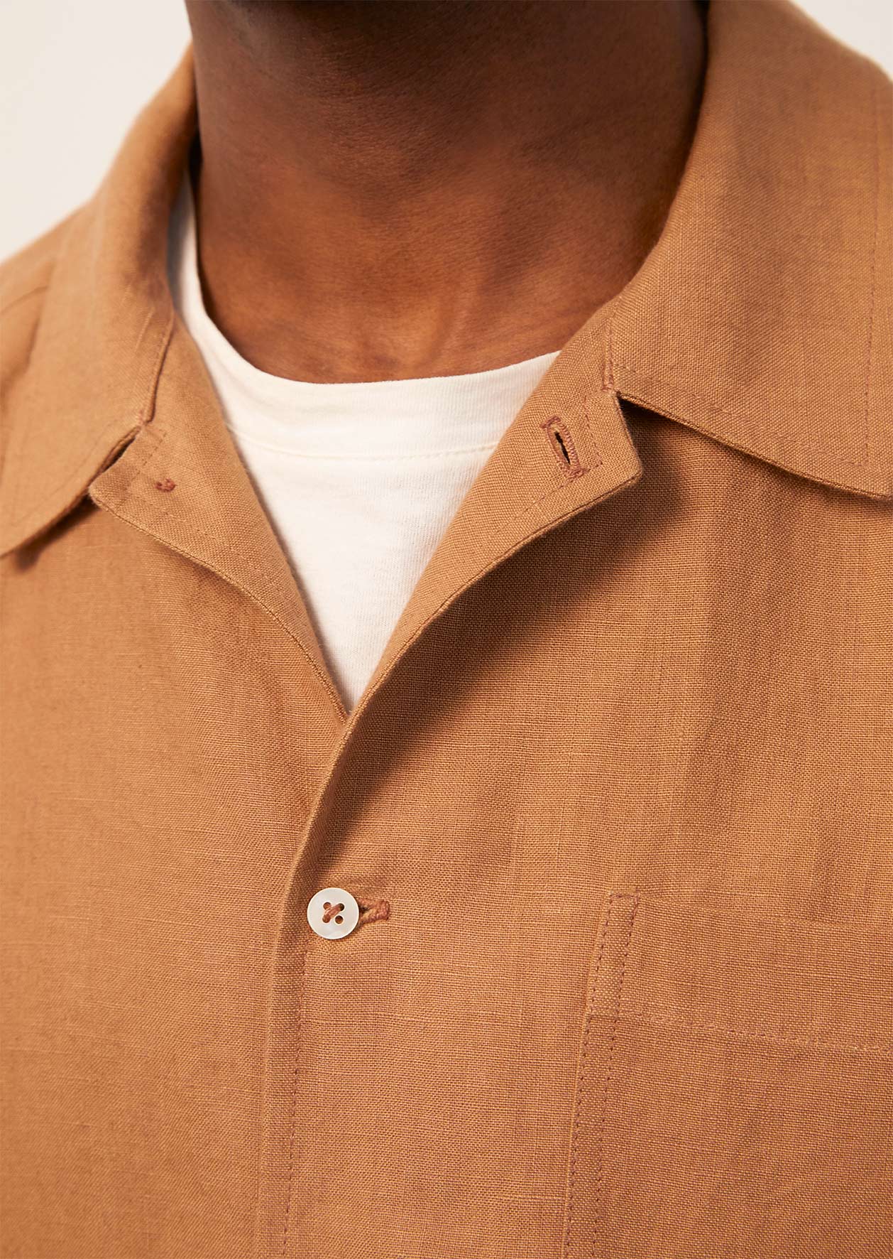 De Bonne Facture - Painter's Jacket - Belgian Washed Linen - Cognac