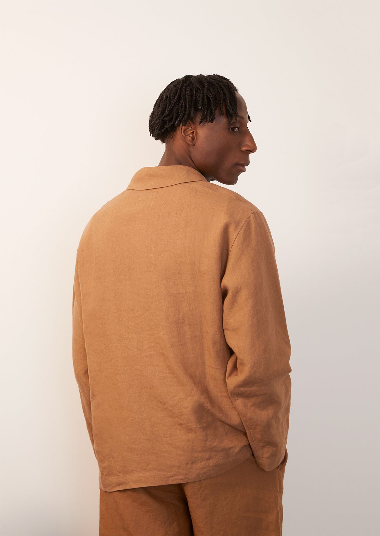 De Bonne Facture- Vareuse Jacket - Belgian Washed Linen - Cognac