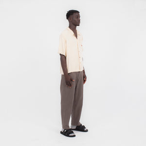 BEIGE BOWLING SHIRT