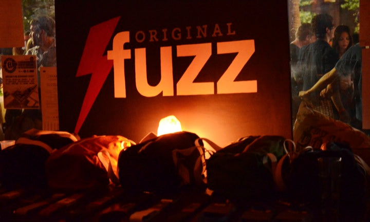 A display of Original Fuzz gear at Underbelly for Dylan Fest
