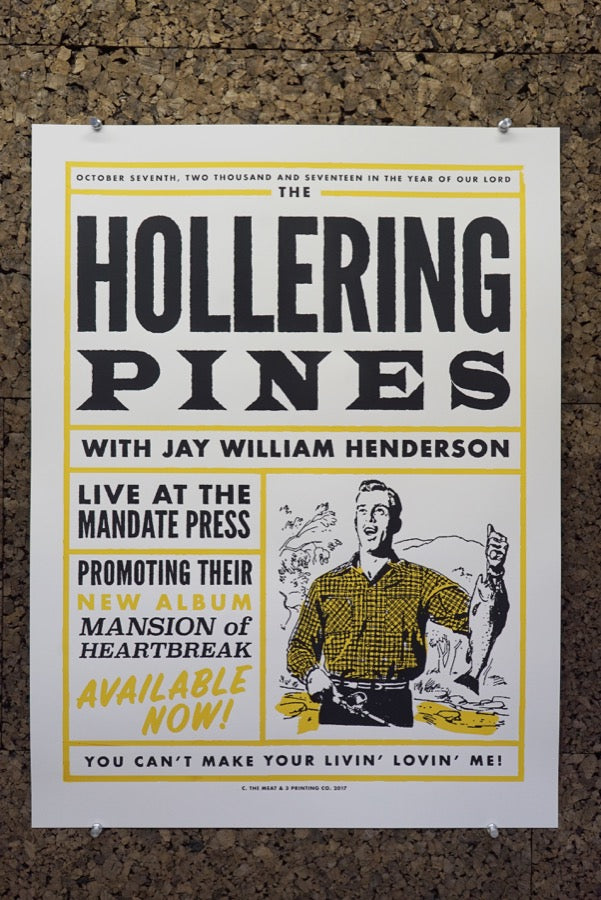 Carl Carbonell "Hollering Pines" Poster
