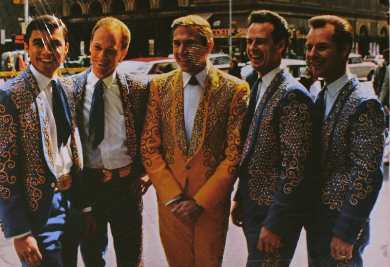 Buck Owens and his Buckaroos outside of Carnegie Hall