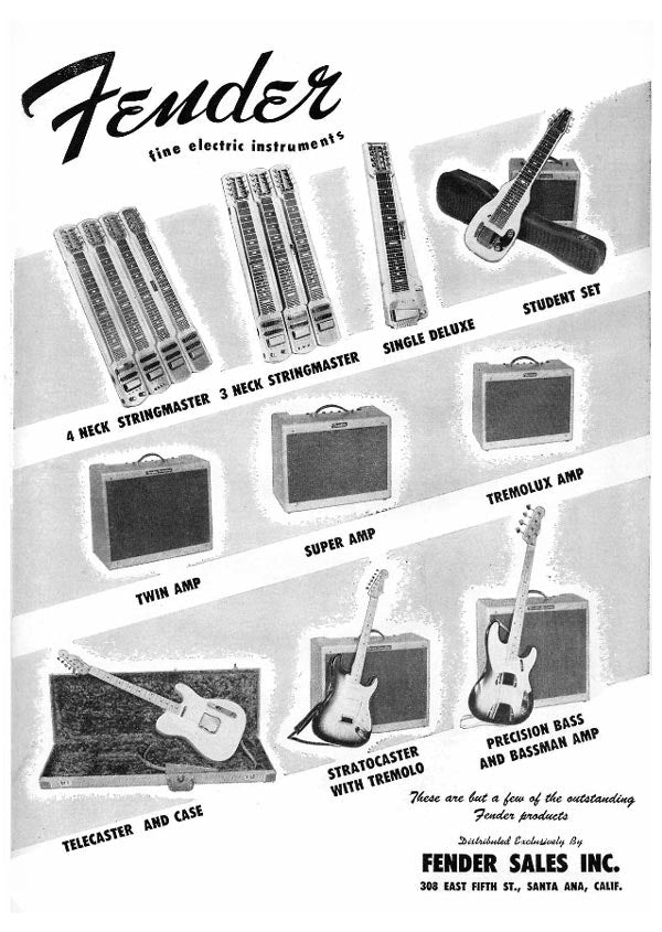 Fender fine electric instruments ad