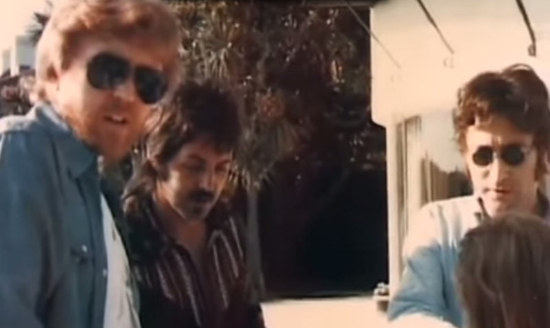 Harry Nilsson with John Lennon and Paul McCartney