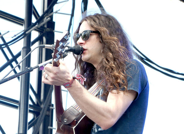 Kurt Vile with his handwoven Peruvian guitar strap at Governor's Ball