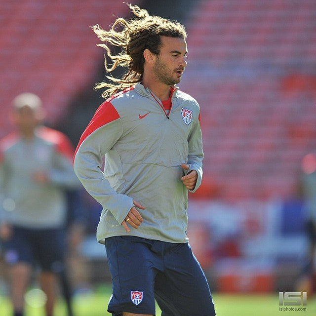 Kyle Beckerman during a training session for the 2014 World Cup