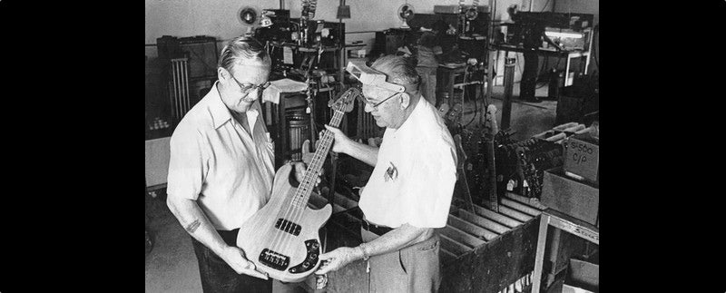Leo Fender and George Fullterton at the G&L factory