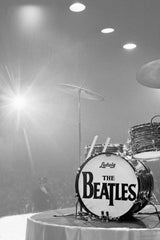 Ringo's drum kit on stage in 1964