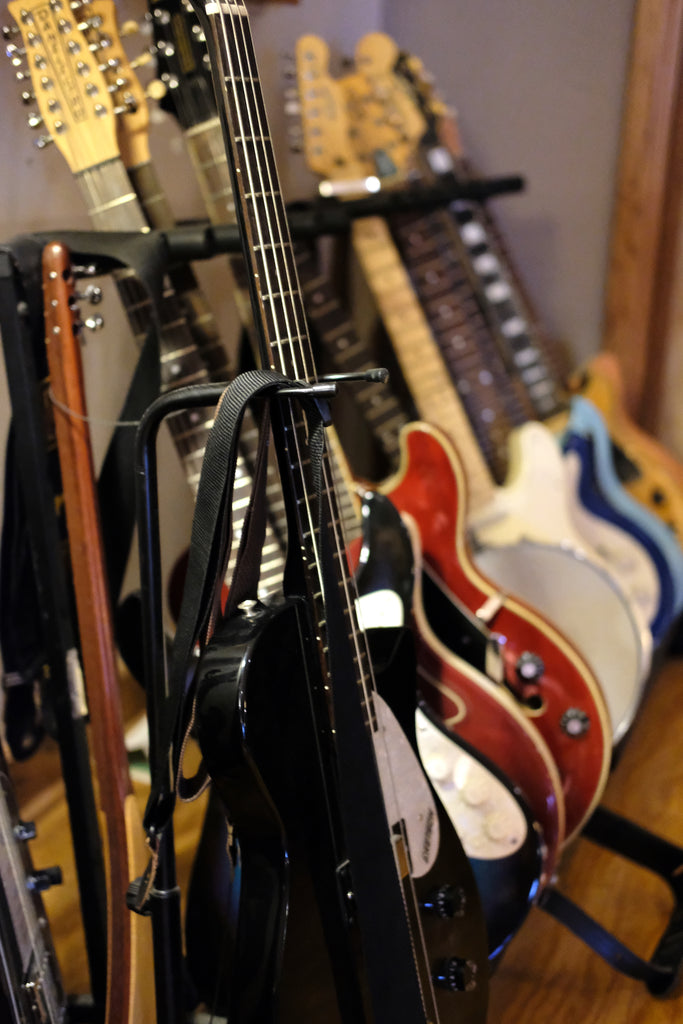 Roger Moutenot's guitar collection at Haptown Studio in Nashville