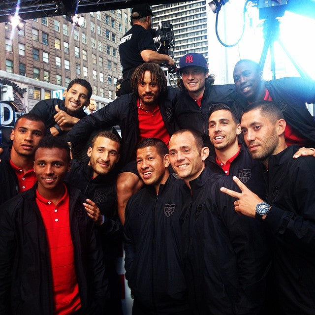 The US World Cup Team in Times Square