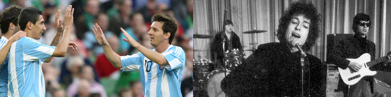 Messi with Argentina and Bob Dylan with Robbie Robertson