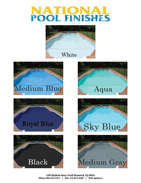 Pool Paint Color Chart