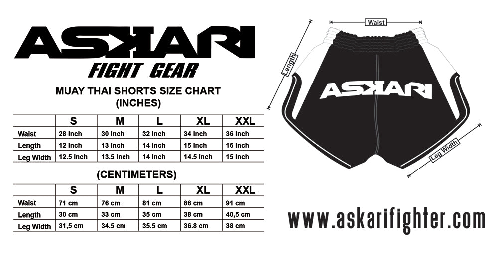 Fight Shorts Size Guide