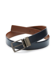 Reversible Leather Belt Navy Perry Ellis