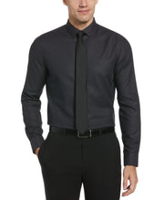 Slim Fit Dobby Polka Dot Print Shirt (Black) 