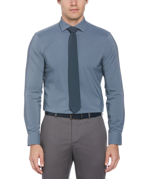 Stormy Grey Solid Performance Dress Shirt (Stormy Grey Solid) 