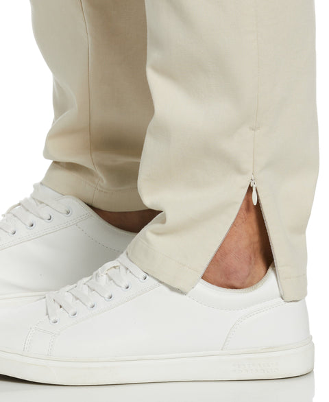 Textured Cotton Jogger (Stone Khaki) 