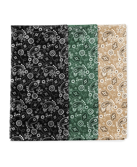 Assorted 3 Pack Bandanas Assorted Perry Ellis