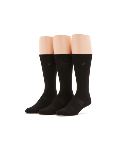 3 Pack Casual Luxe Rib Logo Crew Socks