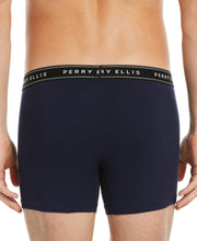 4 Pack Assorted Solid Stretch Boxer Brief Navy Perry Ellis