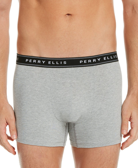 4 Pack Assorted Solid Stretch Boxer Brief Navy Perry Ellis