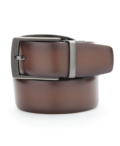 Cabernet Leather Reversible Belt (Brn30) 