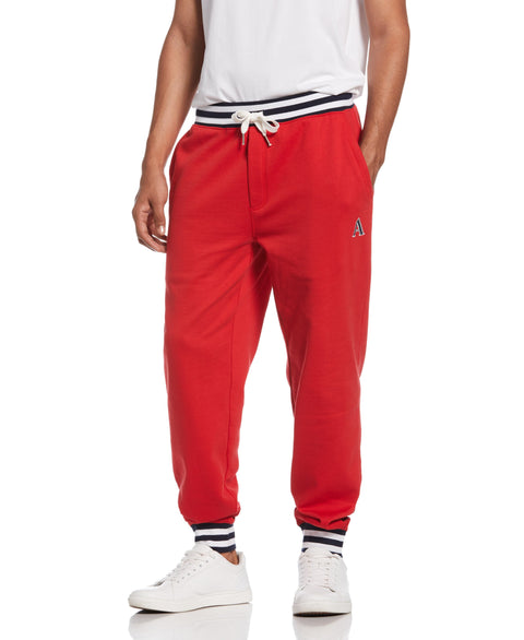 Contrast Ribbing Jogger (Rococco Red) 