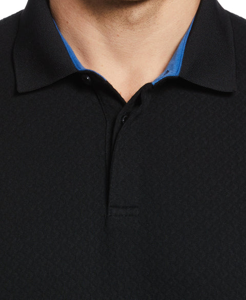 Diamond Jacquard Polo (Black) 