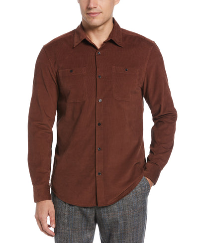 Double Pocket Corduroy Shirt (Fudgesickle) 