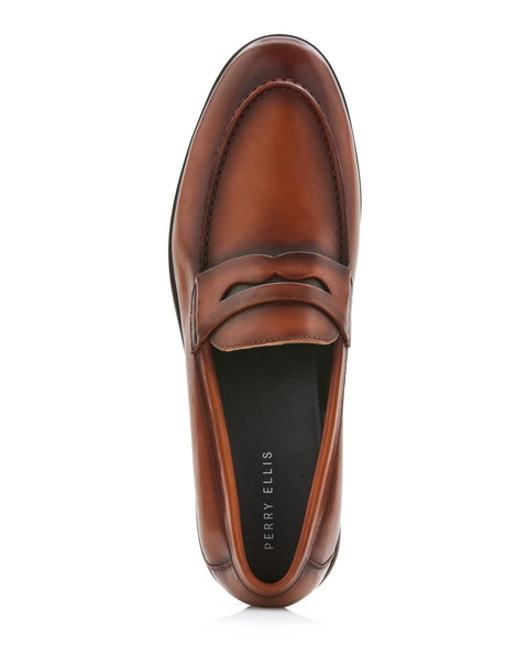 Leather Penny Loafers (Brown) 