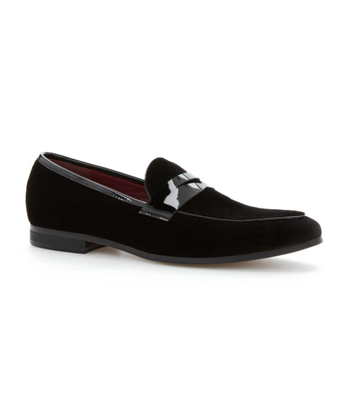 Velvet Penny Loafer (Black) 