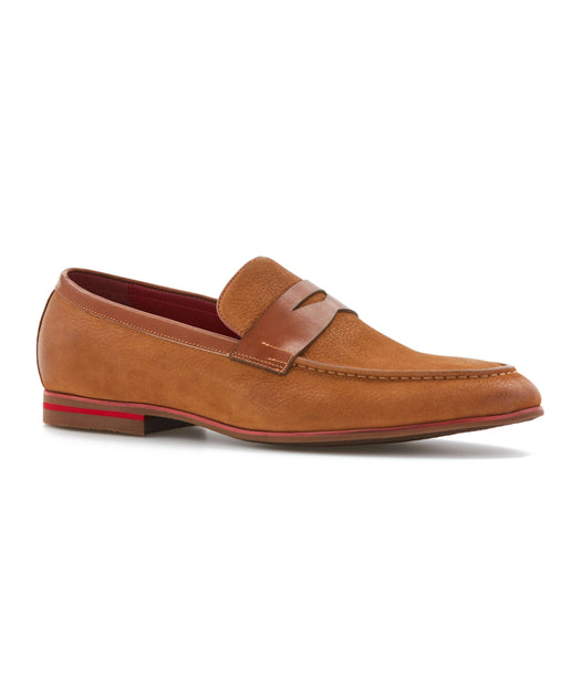 Genuine Suede Leather Penny Loafers Perry Ellis