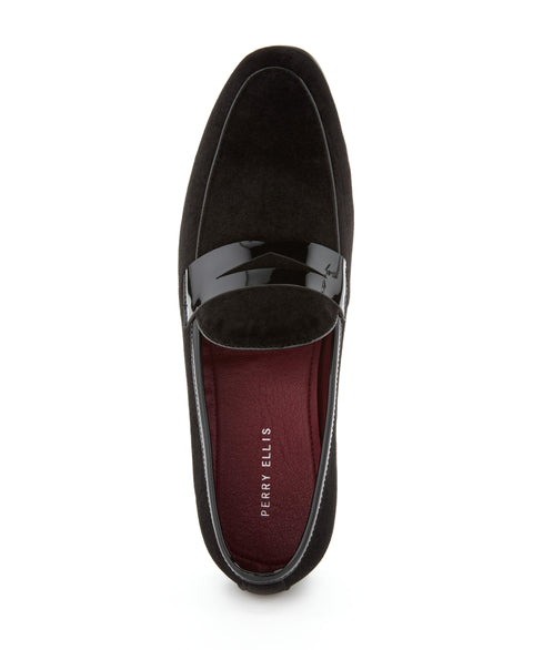 Velvet Penny Loafer (Black) 