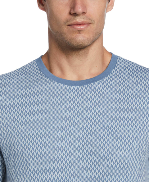 Jacquard Crew Neck Tee (Copen Blue) 