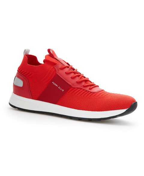 Sneaker Knit/Suede (Medium Red) 