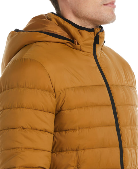 Lightweight Hooded Puffer Jacket (Bistre) 