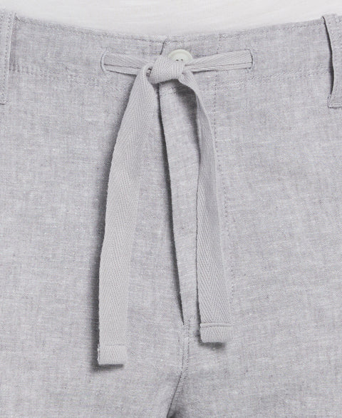 Linen Blend Drawstring Pant