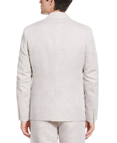 Linen Blend Solid Twill Suit Jacket (Natural Linen) 