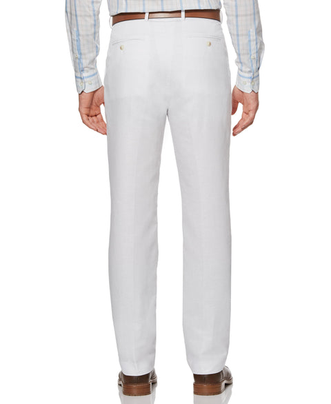 Linen Cotton Twill Suit Pant Bright White Perry Ellis