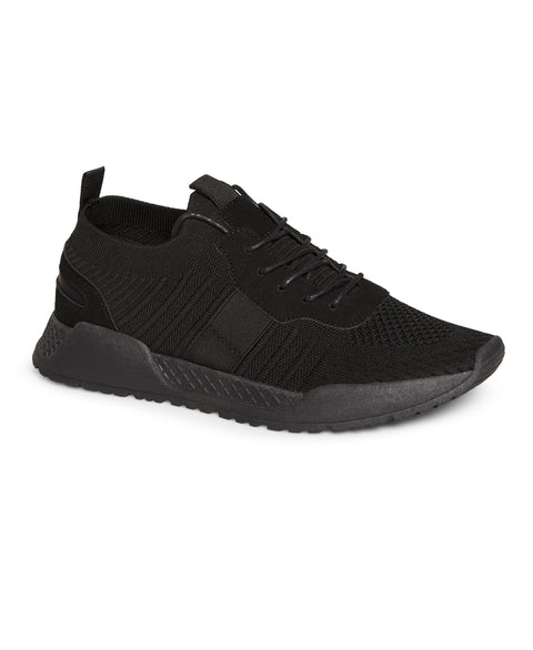 Mesh Knit Sneaker Black Perry Ellis