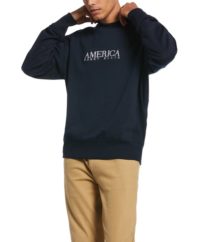 Perry Ellis America Logo Pullover (Dark Sapphire) 