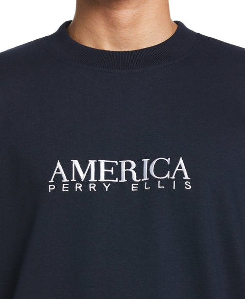 Perry Ellis America Logo Pullover (Dark Sapphire) 