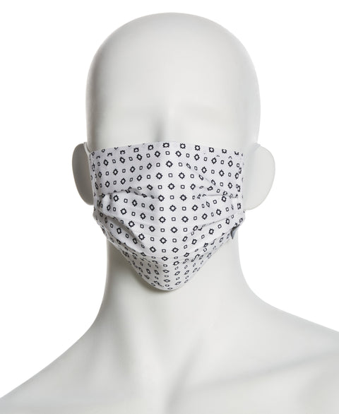 Reusable Poplin 3 Pack Pleated Fabric Face Mask Assorted Perry Ellis