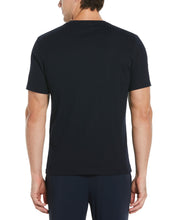 Rib Knit Crew Neck Tee Dark Sapphire Perry Ellis