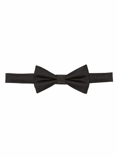 Sable Solid Silk Bow Tie Black Perry Ellis