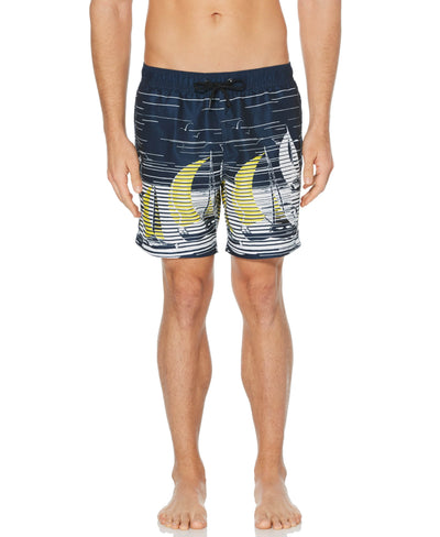 Sailboat Swim Short Medieval Blue Perry Ellis