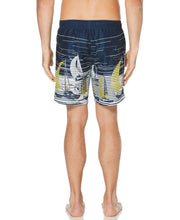 Sailboat Swim Short Medieval Blue Perry Ellis